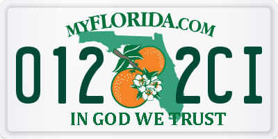 FL license plate 0122CI