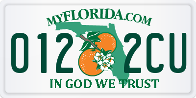 FL license plate 0122CU
