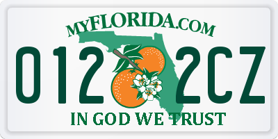 FL license plate 0122CZ