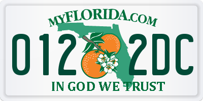 FL license plate 0122DC