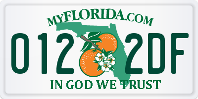 FL license plate 0122DF