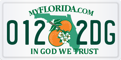 FL license plate 0122DG