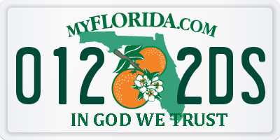 FL license plate 0122DS