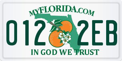 FL license plate 0122EB