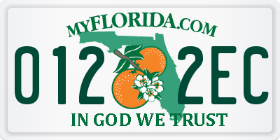 FL license plate 0122EC