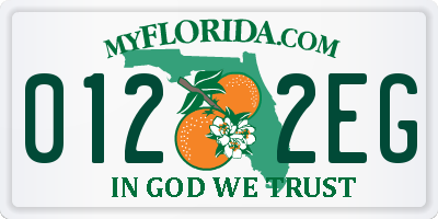 FL license plate 0122EG
