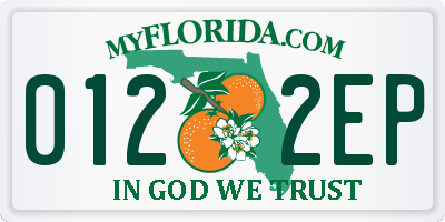 FL license plate 0122EP