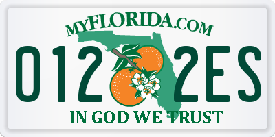 FL license plate 0122ES