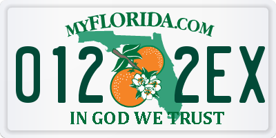 FL license plate 0122EX