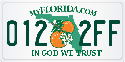 FL license plate 0122FF