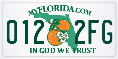 FL license plate 0122FG