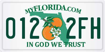 FL license plate 0122FH