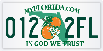 FL license plate 0122FL