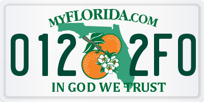 FL license plate 0122FO