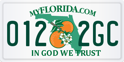 FL license plate 0122GC