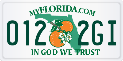 FL license plate 0122GI