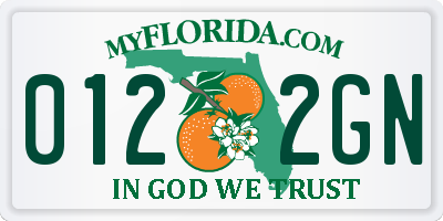 FL license plate 0122GN