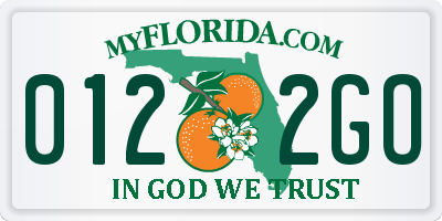 FL license plate 0122GO