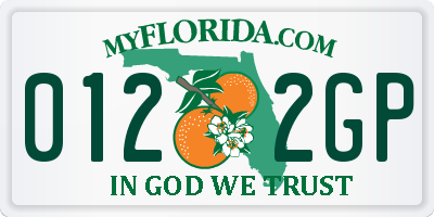 FL license plate 0122GP