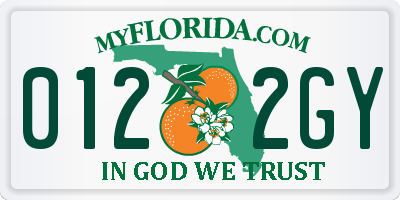 FL license plate 0122GY