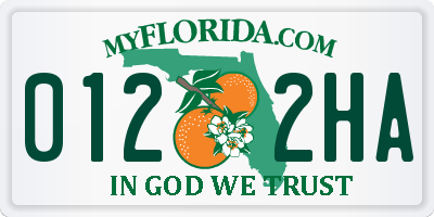 FL license plate 0122HA