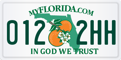 FL license plate 0122HH