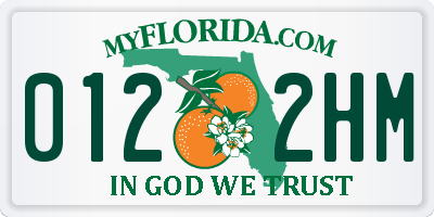 FL license plate 0122HM