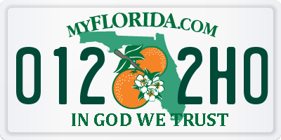 FL license plate 0122HO