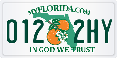 FL license plate 0122HY
