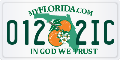 FL license plate 0122IC