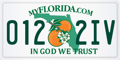 FL license plate 0122IV