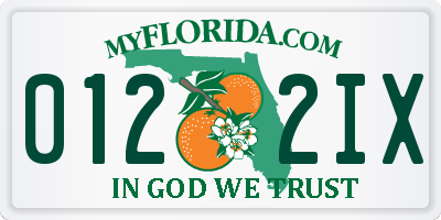 FL license plate 0122IX