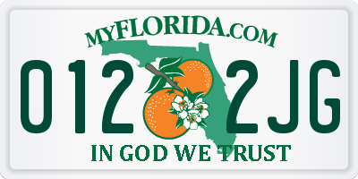 FL license plate 0122JG