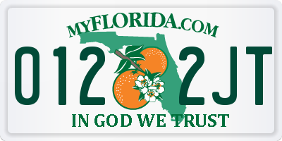 FL license plate 0122JT
