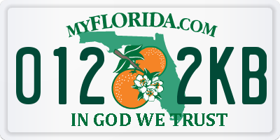 FL license plate 0122KB