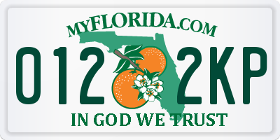 FL license plate 0122KP