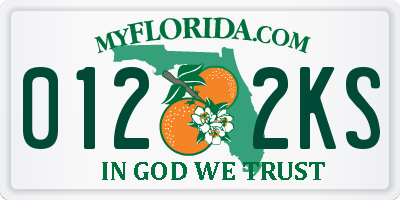 FL license plate 0122KS