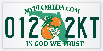 FL license plate 0122KT