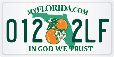 FL license plate 0122LF