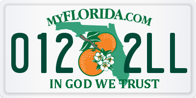 FL license plate 0122LL