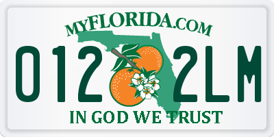FL license plate 0122LM