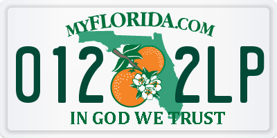 FL license plate 0122LP