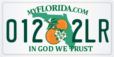 FL license plate 0122LR