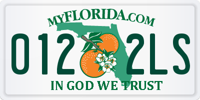 FL license plate 0122LS