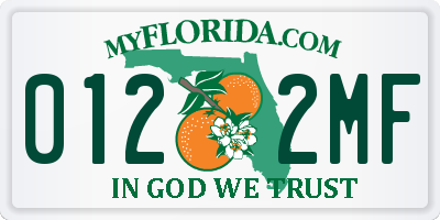 FL license plate 0122MF