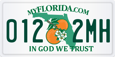 FL license plate 0122MH