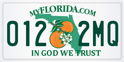 FL license plate 0122MQ
