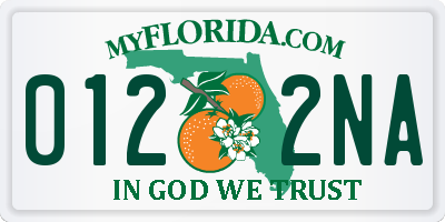 FL license plate 0122NA