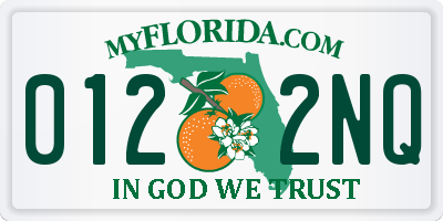 FL license plate 0122NQ