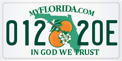 FL license plate 0122OE